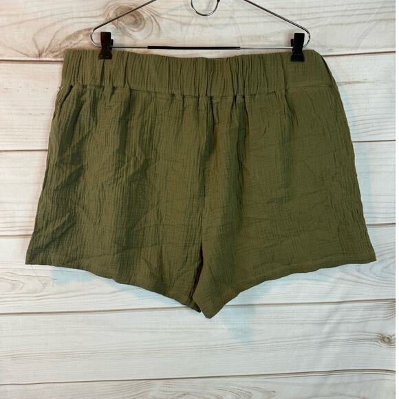 One 5 One Green High Rise Pullon Shorts Size XXL - Picture 3 of 7